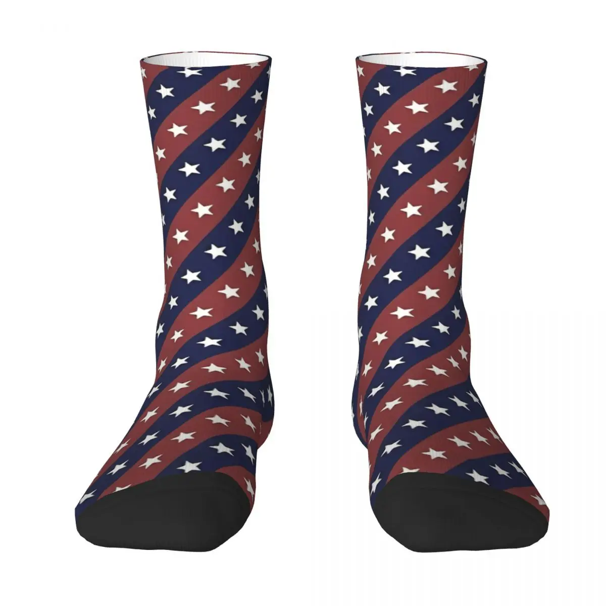 Winter Warm Casual Men's Women's Stars Stripes USA Flag Tribute Socks Patriotic Country Union Breathable Yoga Socks