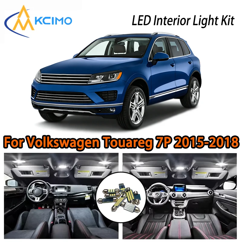 

Useful LED Interior Lights For Volkswagen Touareg 7P 2015-2018, Super Bright Easy Install White Ice Blue Two Colors