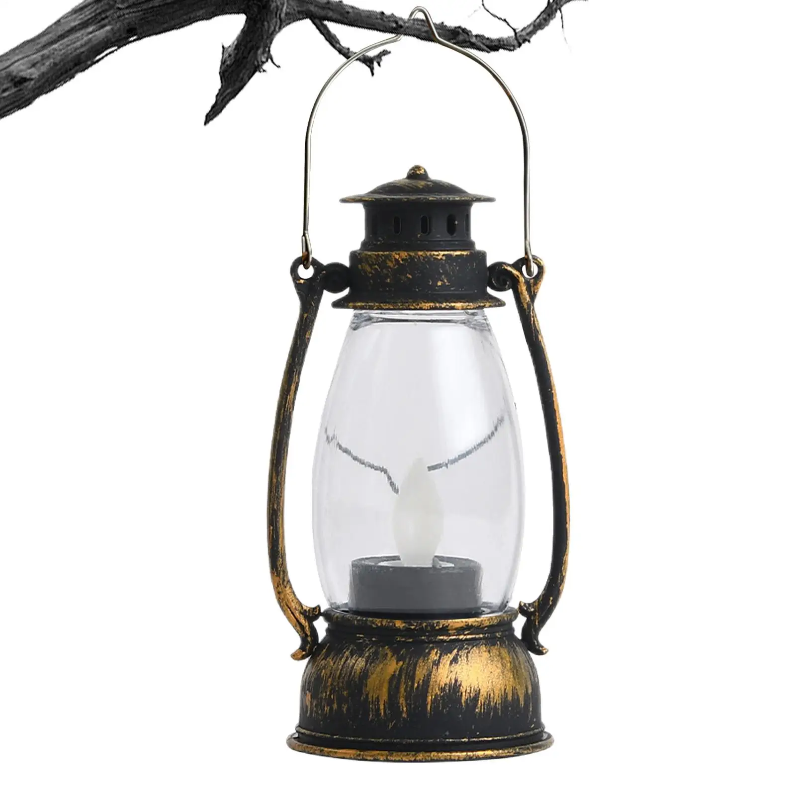 Christmas Electronic Candles Lantern Battery Lanterns Decorative Retro LED Small Horse Lights Flame Flickering Lights - view 3