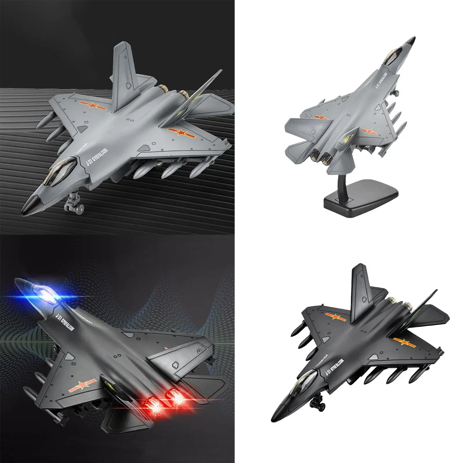 1/72 Model Chinese J31 with Display Stand Alloy Plane Airplane for Home Office Decoration Souvenir Collection
