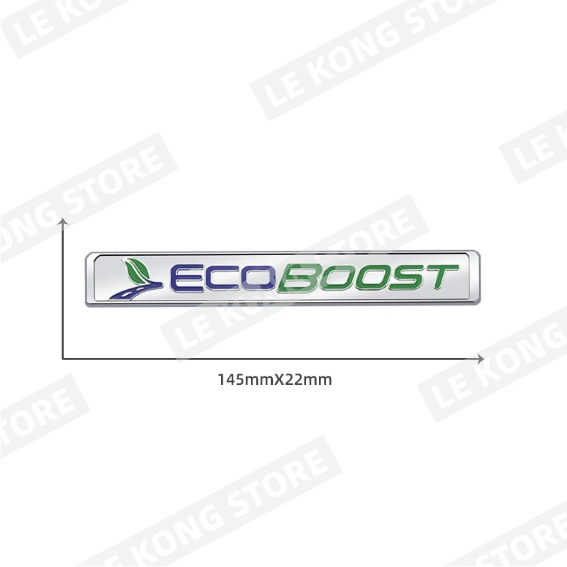 ECO BOOST insignia de coche, pegatina de maletero, calcomanía, emblema, accesorios para Ford Focus, Mendeo, Fiesta, Kuga Range, Metal, estilo de