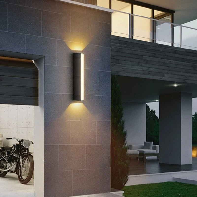 Outdoor LED Strip Wall Light Waterproof IP65 Three Sides of The Illuminated Villa Gate Exterior Wall Decoration Hang Wall Lights