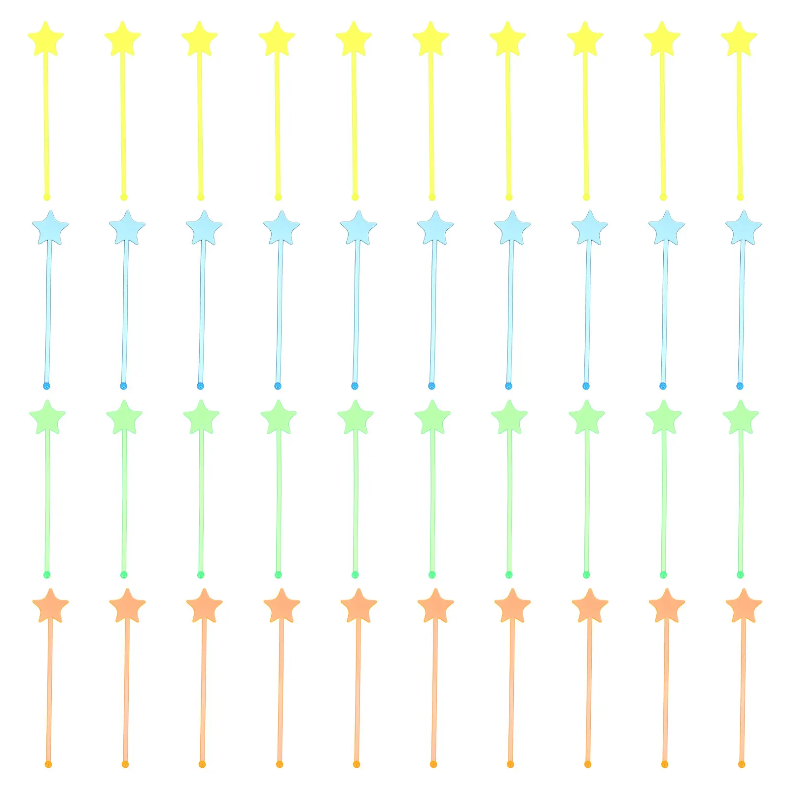 

50pcs Mixing Sticks Cocktail Rods Star Shaped Drink Tools Plastic Stirring Beverages Coffee Honey Easy Clean