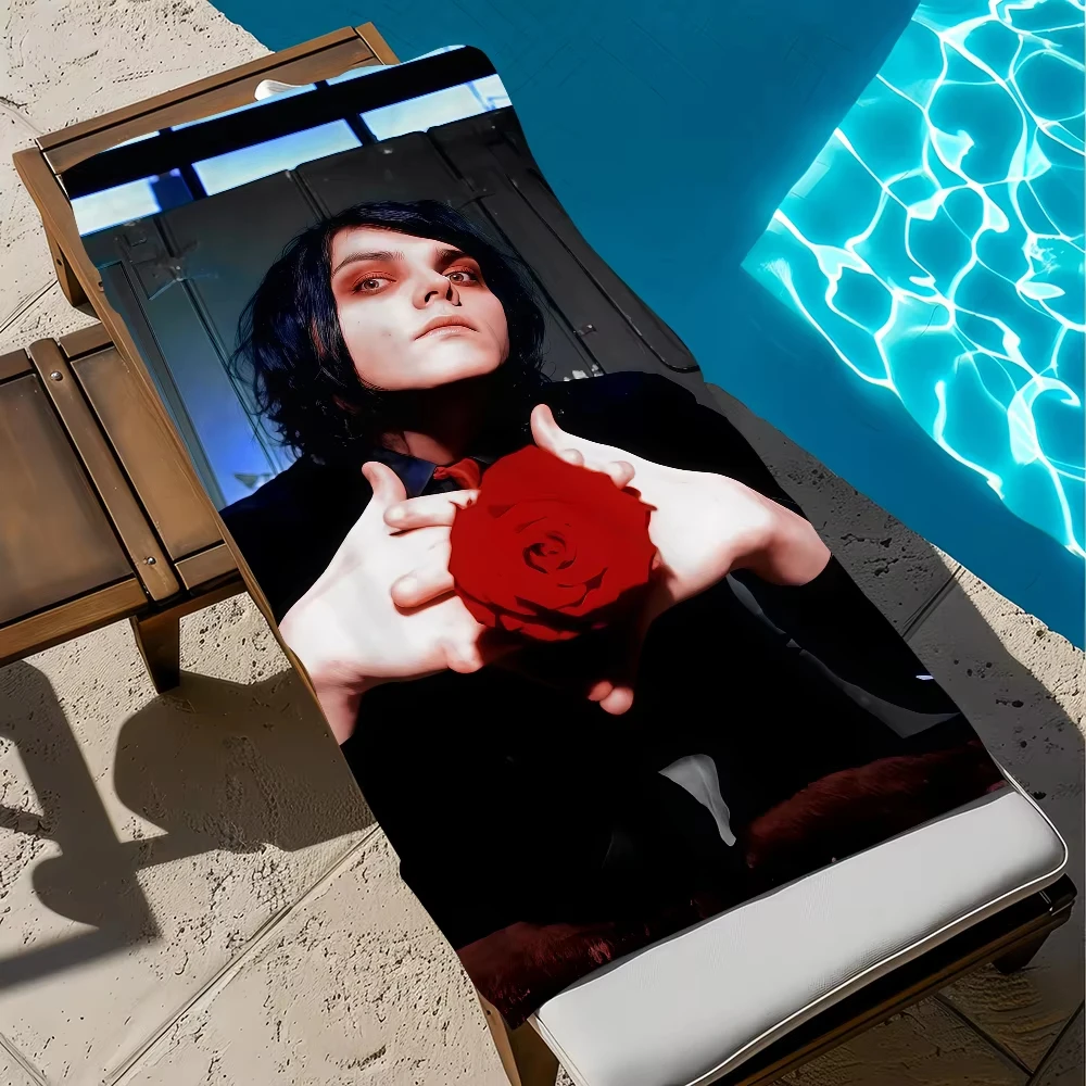 My Chemical Romance Gerard Way Soft Beach Towel for Pool Trip Gym Spa Home Decor - Rock Band Themed Bathing Towel Holiday Gift
