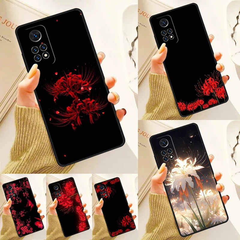 

Чехол Lycoris Radiata с цветами для Samsung Galaxy S24 Plus S23 S20 S21FE Lite S22 Ultra Note 20 S8 S9 S10, чехол для телефона