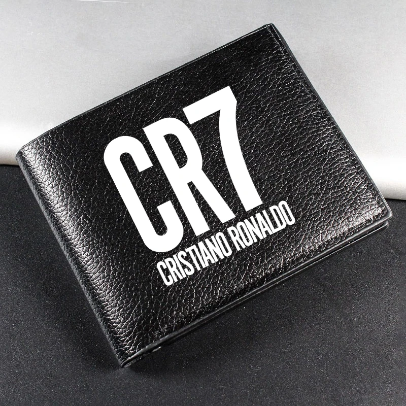 

Football Star Series Short Folding Purse Ronaldos PU Leather Wallet Fashion CR7 Merch Man Card Holder Birthday Gifts