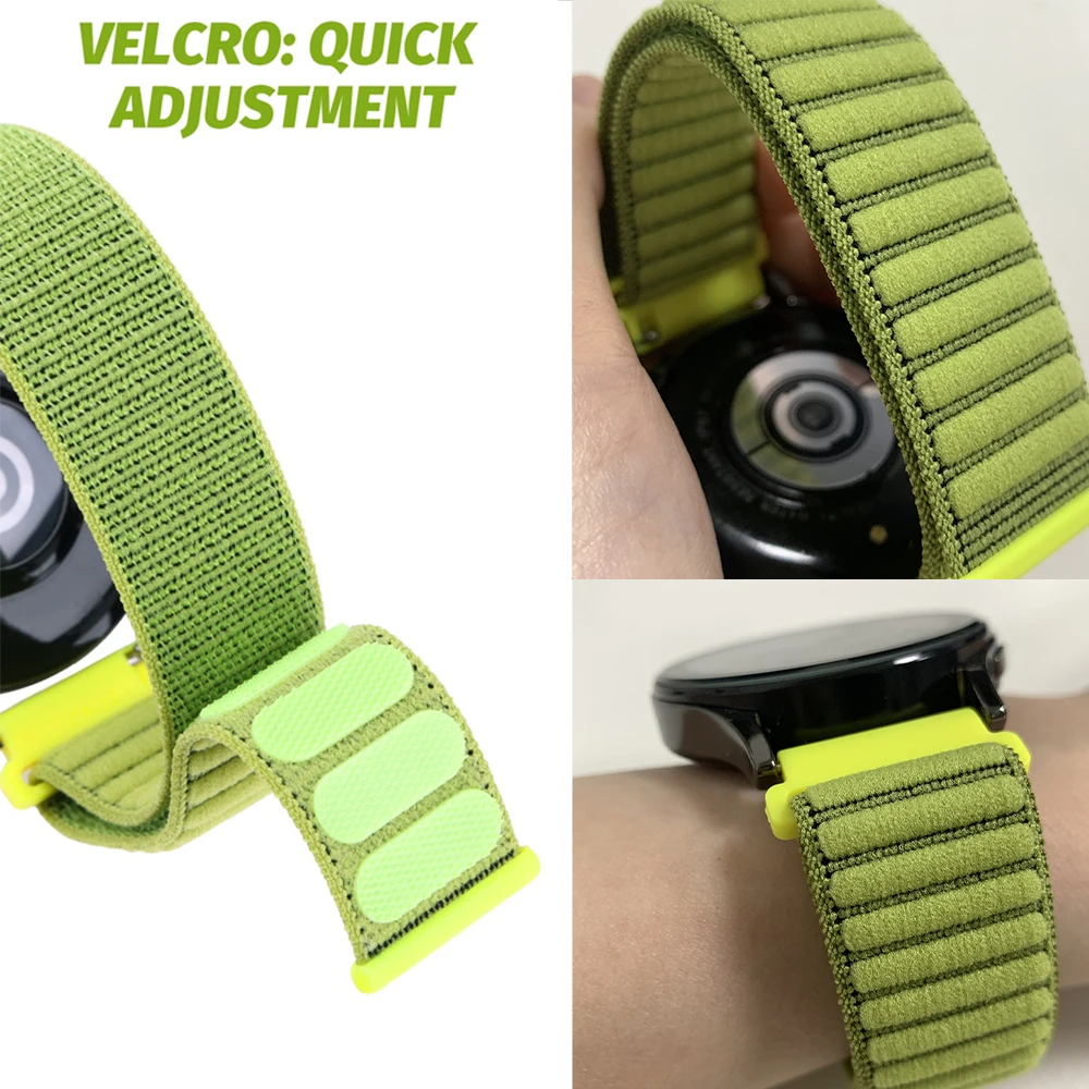 20/22 مللي متر حزام رياضي من النايلون لـ Huami AMAZFIT Balance 2 BIP6 5 GTS/GTR 4 3 2e استبدال كوريا لساعة Garmin/سامسونج جالاكسي