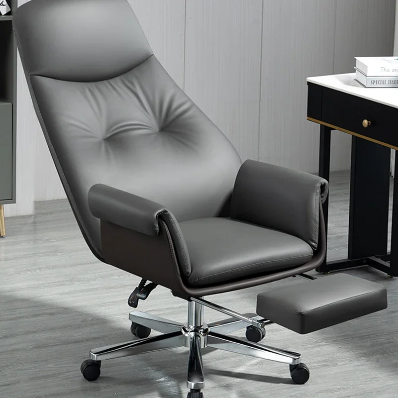 

Grey Office Chair Footrest Sleep Comfort Ergonomic Office Chair Lumbar Support Fashion Design Chaises De Bureau Home Furniture
