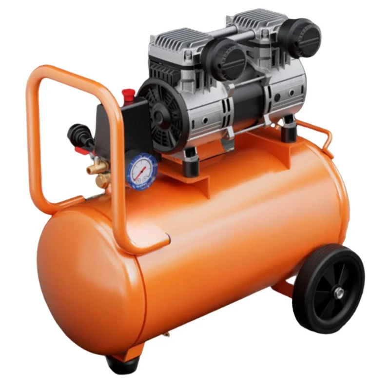 Compresseur d'Air Domestique 220V, 1380W, Sans Huile, Silencieux, Portable, Pompe pour Réparation Automobile, Inflation