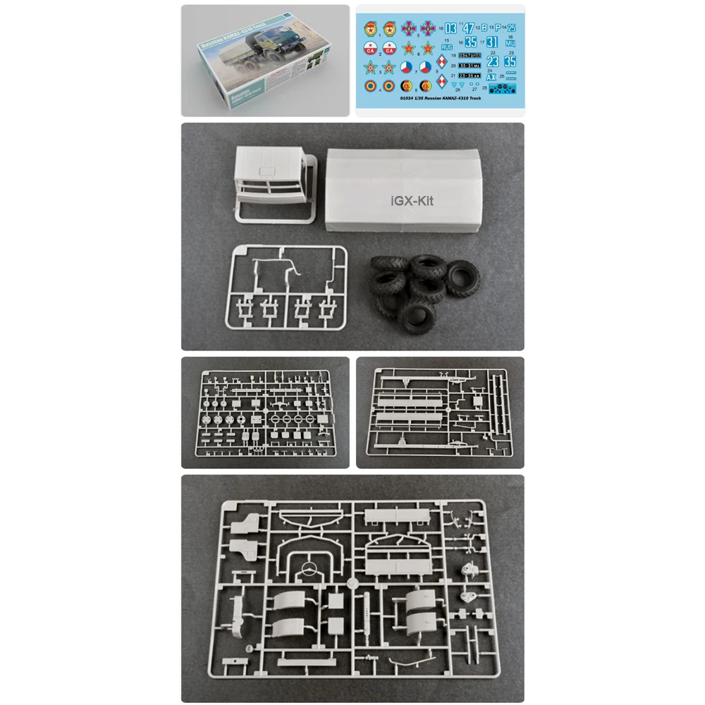 

Trumpeter 01034 1:35 Scale Russian KAMAZ4310 KAMAZ-4310 Vehicle Truck Hobby Plastic Model Kit