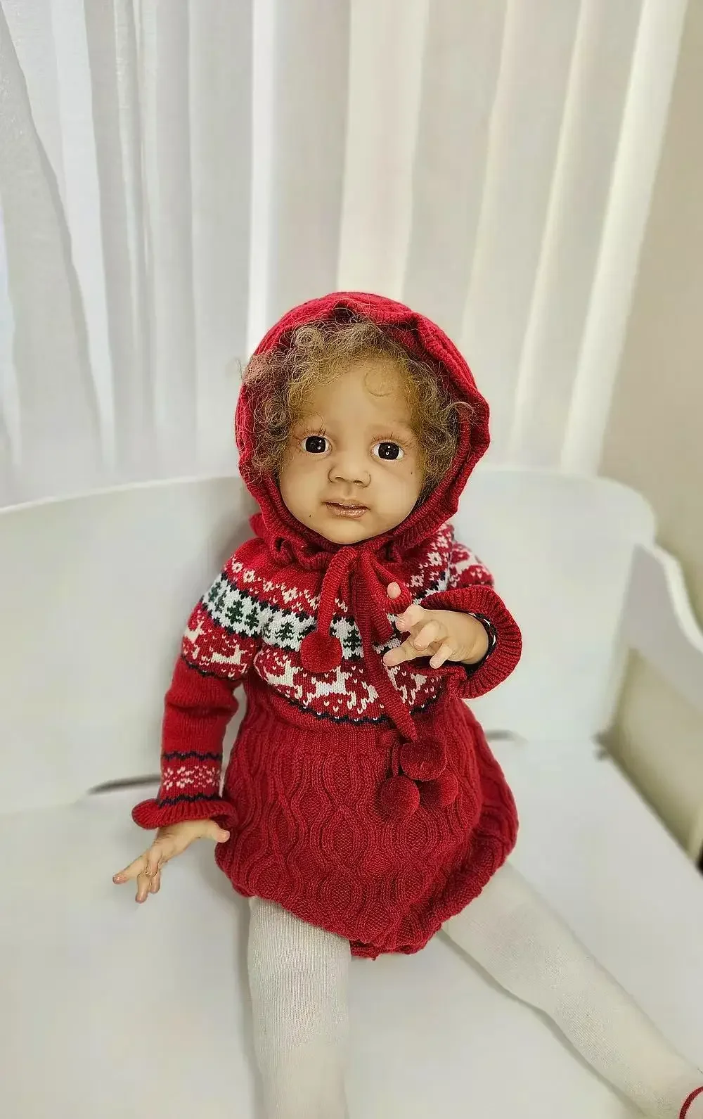 EGO Fornecimento limitado personalizado 25 polegadas Reborn Baby Fritzi com cabelo enraizado à mão já acabado boneca presente de Natal