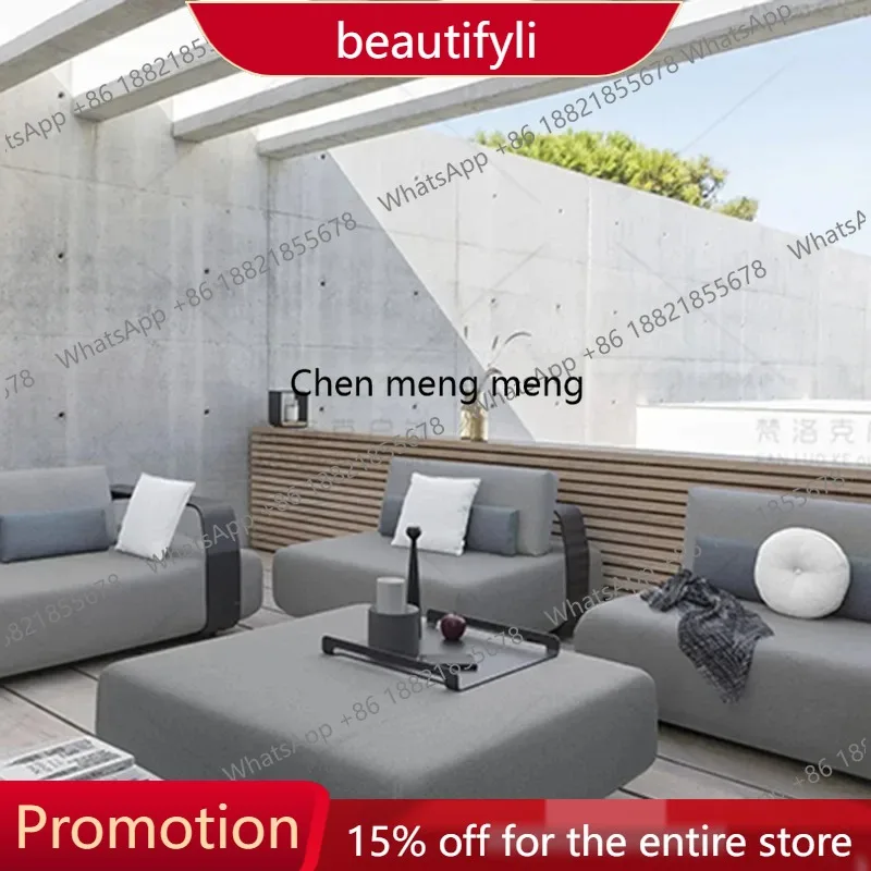 01A Italian Style Leisurely Courtyard Villa Garden Sofas Simplicity High Grade Modern Garden Sofas Art Outdoor Furniture Divano