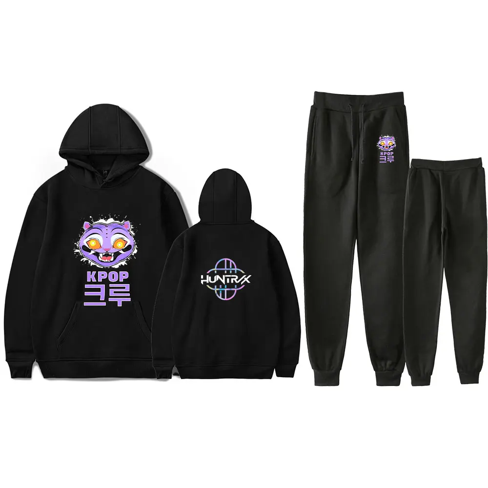 

KPop Demon Hunters Merch The Tinas Tracksuit Vintage 90s PULLOVER Merch Hoodies Set Men Women Hoodies Pants Two-Piece Set Outfit