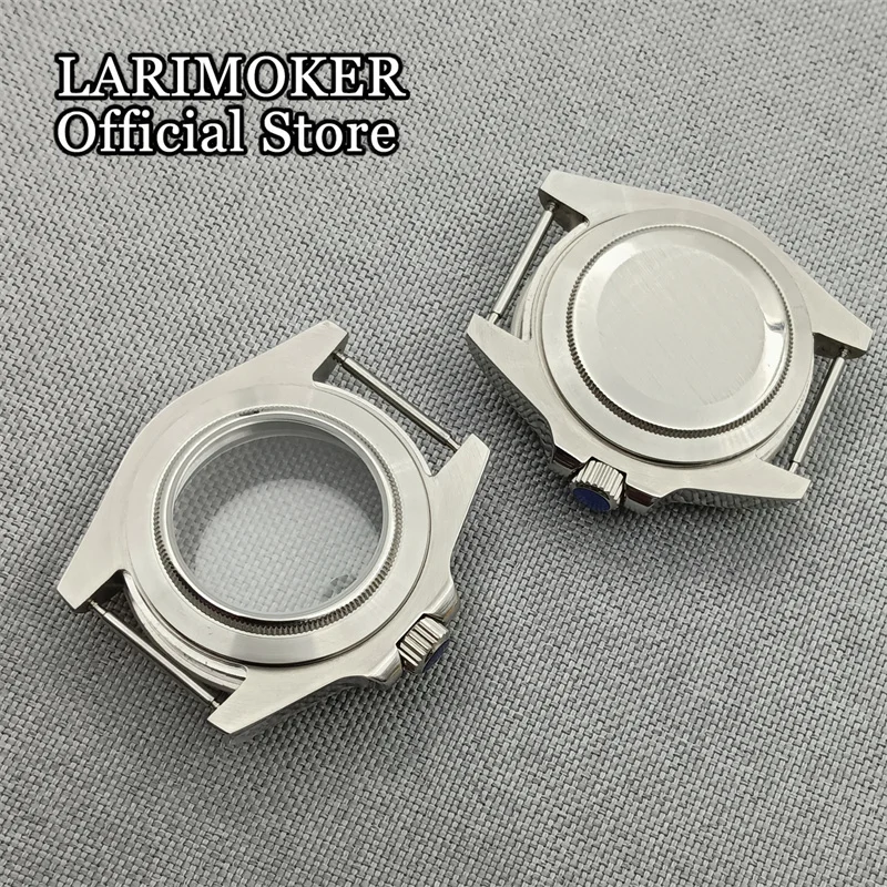 LARIMOKER 40mm cassa dell'orologio in acciaio inossidabile vetro zaffiro Fit NH34-36 muslimate DG2813 3804 Miyota 8205 8215 movimento