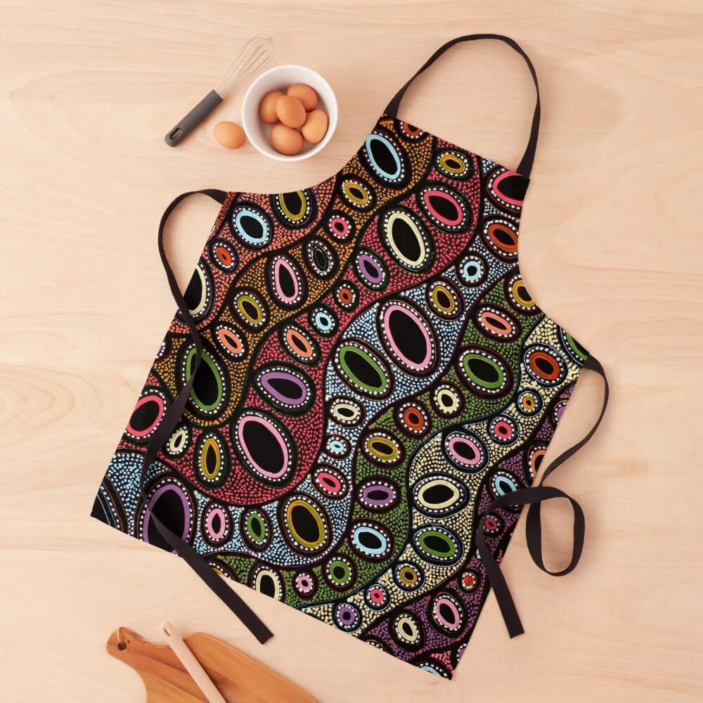 

aboriginal australian dot painting aboriginal art Apron Barber Waterproof Apron