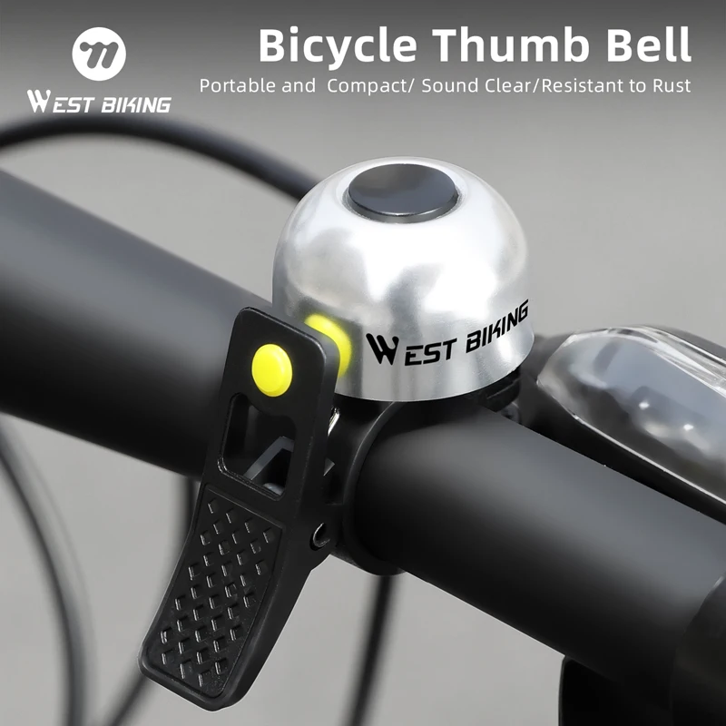 غرب ركوب الدراجات دراجة الإبهام جرس خفيفة حلقة MTB الطريق دراجة المقود القرن سبائك الألومنيوم الطريق دراجة أجراس المحمولة الدراجات جرس