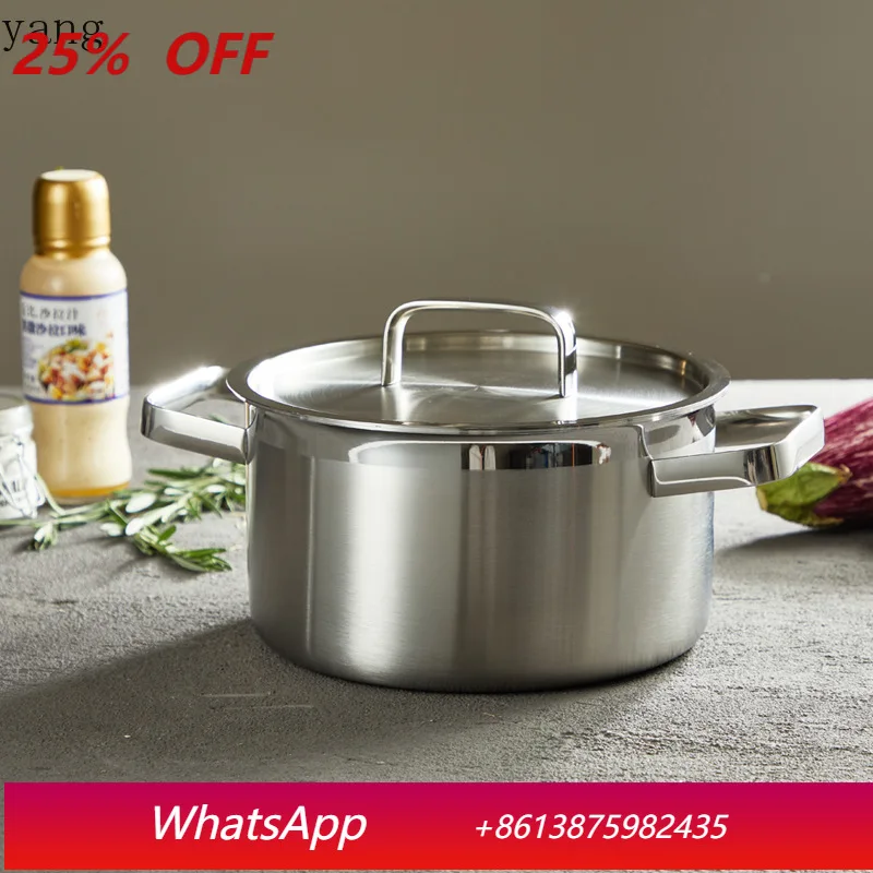 

Кастрюля из нержавеющей стали LMM, большая, для домашней кухни, универсальная, подходит для индукционных плит.