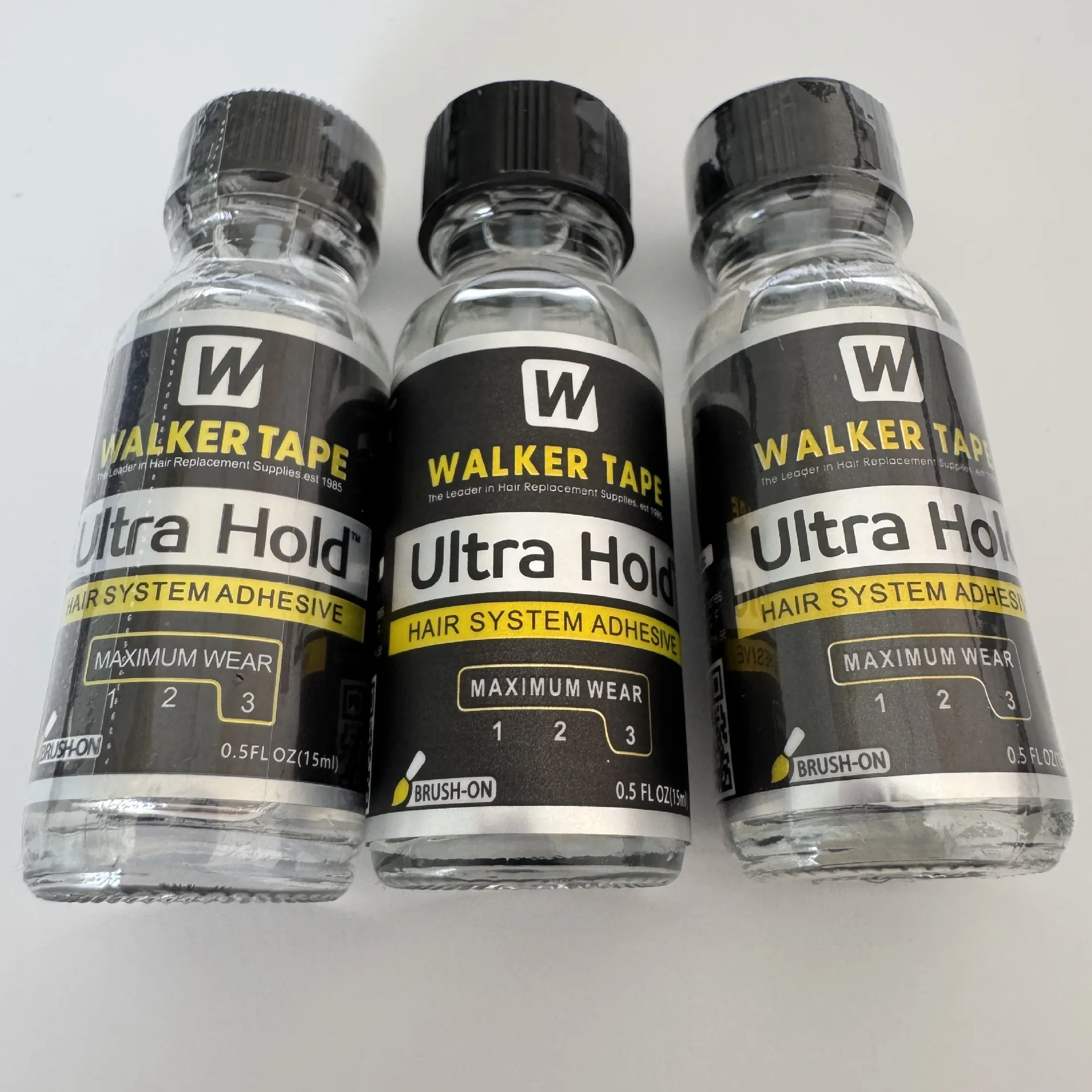 Cola ultra hold para peruca, cola à prova d'água para peruca de renda/peruca/fechamento, sistema de cabelo invisível, adesivo com escova + removedor de renda