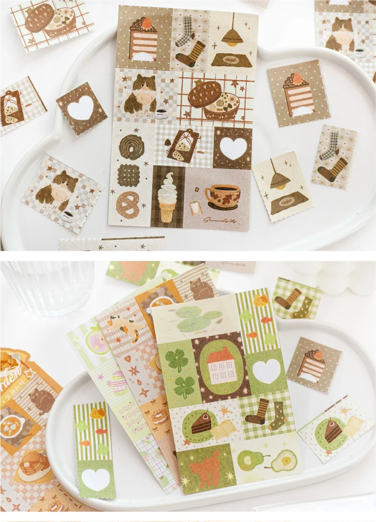Journal GO 50 Stück Ästhetische Traumgarten-Aufkleber für Karten, Tagebuch-Dekoration, Scrapbooking, DIY-Landschaftsmaterialien, Abziehbilder – Detail 17