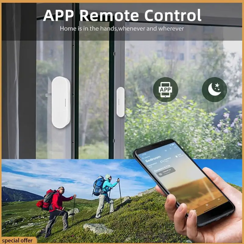 A68Z Tuya Matter Thread Door Window Sensor USB Powered Smart Home Wireless Detector Work With Homekit Alexa Google Home