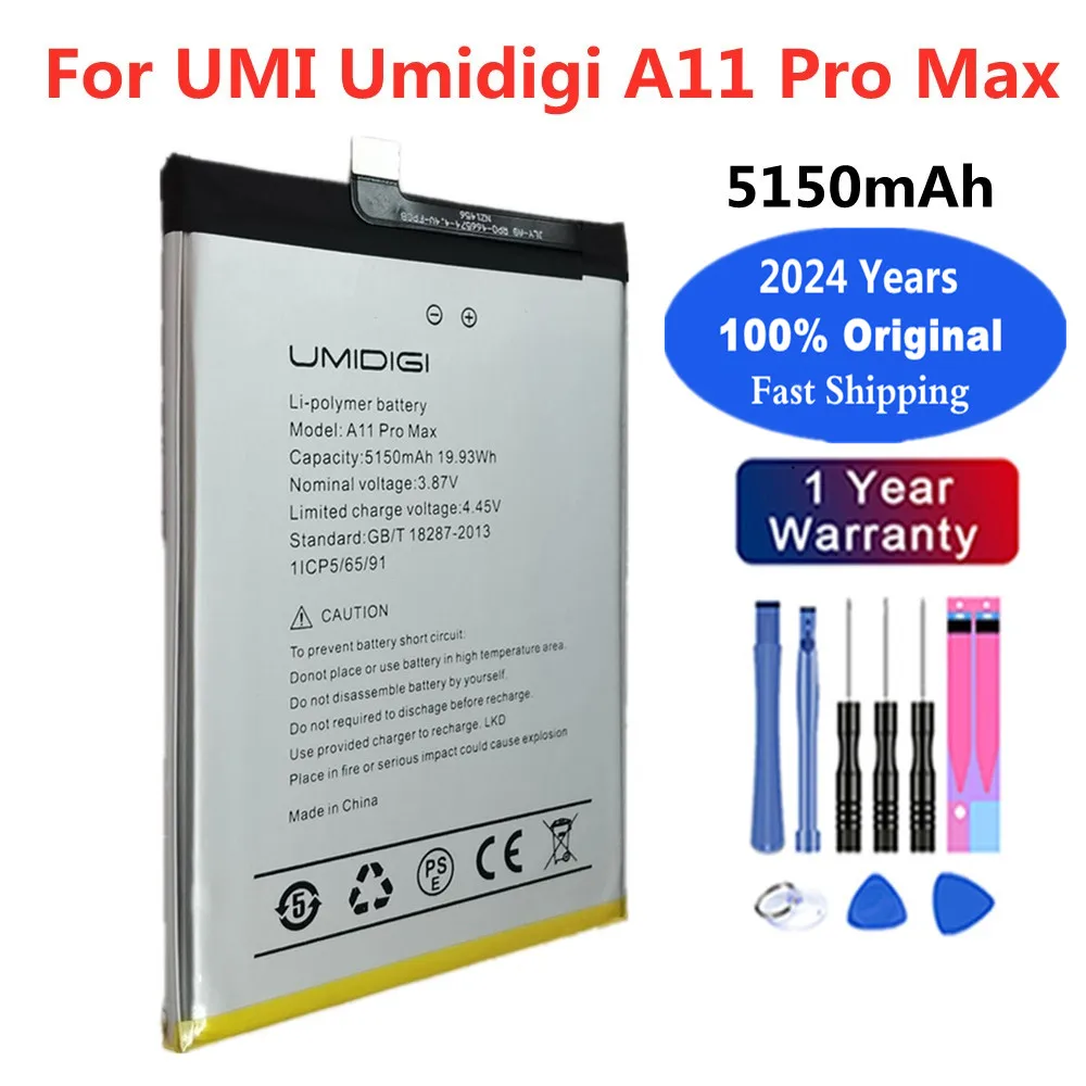 2024 Years A11Pro Max Original Battery For UMI Umidigi A11 Pro Max 5150mAh Phone Battery Bateria In Stock + Fast Shipping