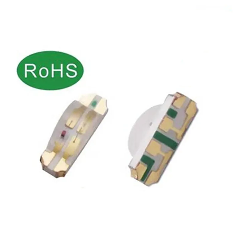Huang-diodos emisores de luz LED, color amarillo y verde, doble color, Pu, lado verde, 1206 SMD, 20 piezas, 3010