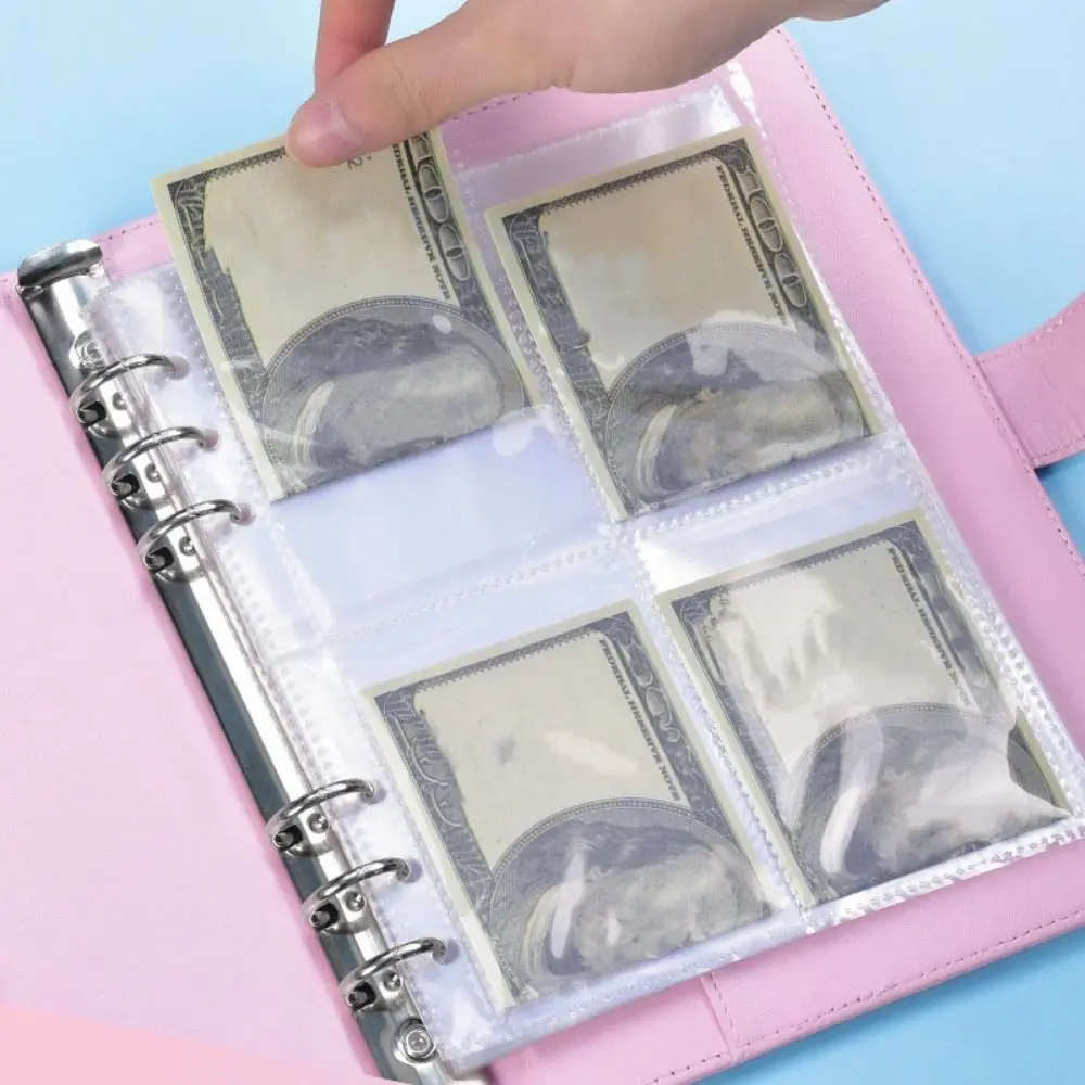 

52 Weeks Envelope Challenge Binder Waterproof Loose Leaf Savings Challenge Book Colorful PU Leather Money Saving Challenge