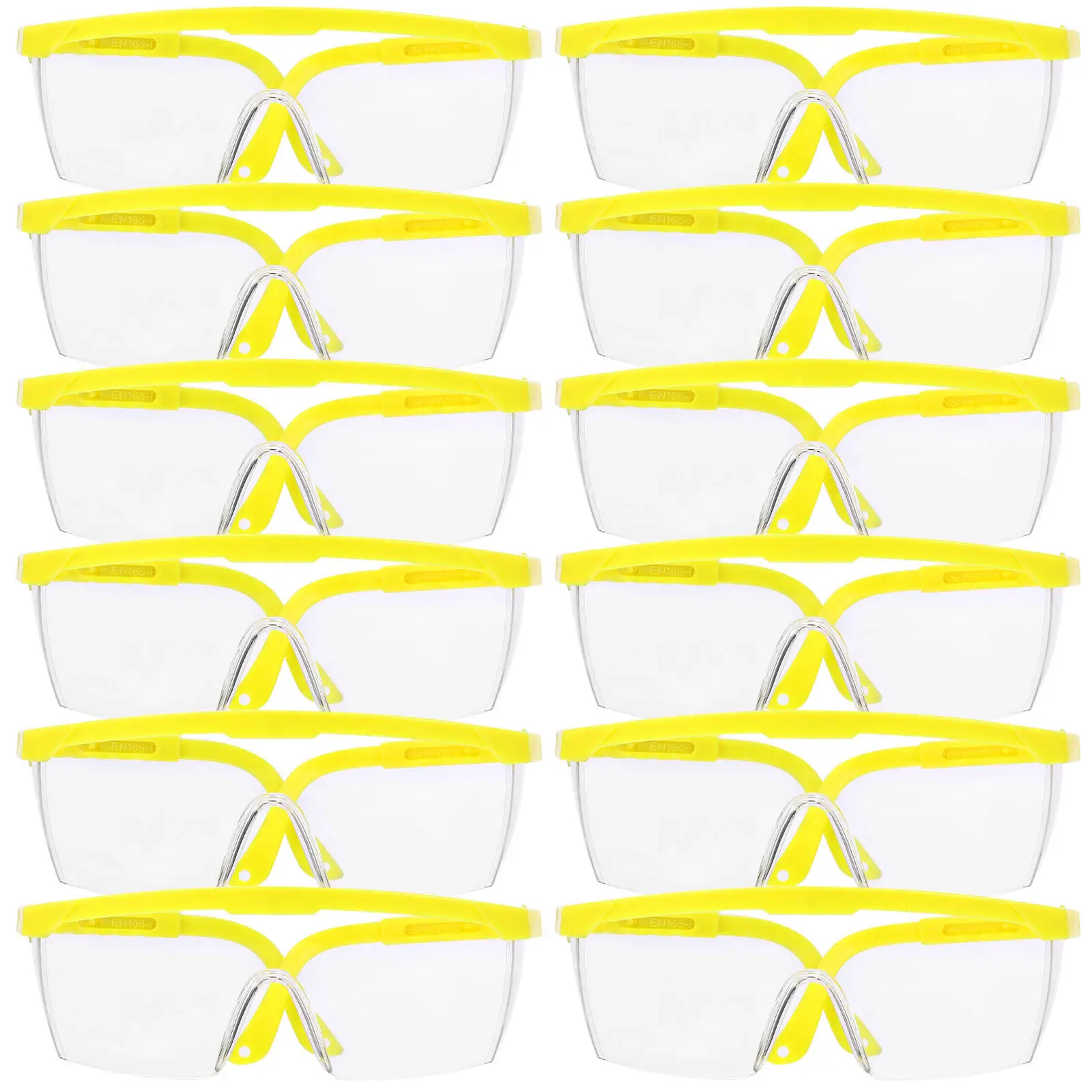 

12Pcs Protective Eyewear Dust Wind Proof Goggles Eye Protective Glasses Riding Outdoor Safety Glasses Impact Resistant