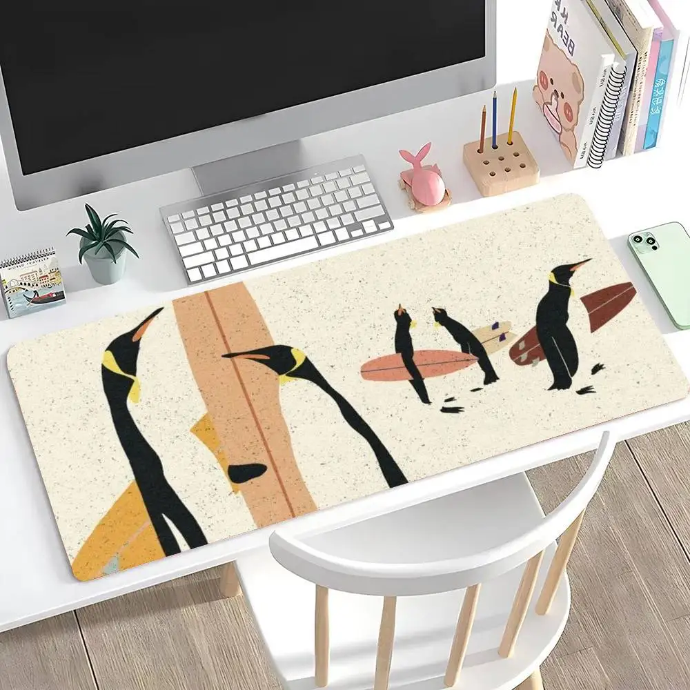 Funny Surfing Animal Retro Mousepad Non-slip Suitable For Office Computers Laptops E-sports Game Desk Mats XXL Keyboard