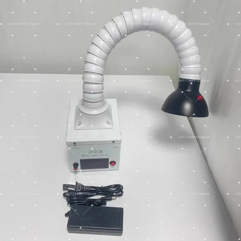 Desktop Soldering Fume Extractor With LED Light Cover Portable For Mobile Phone Electronic Maintenance B50B-FUME