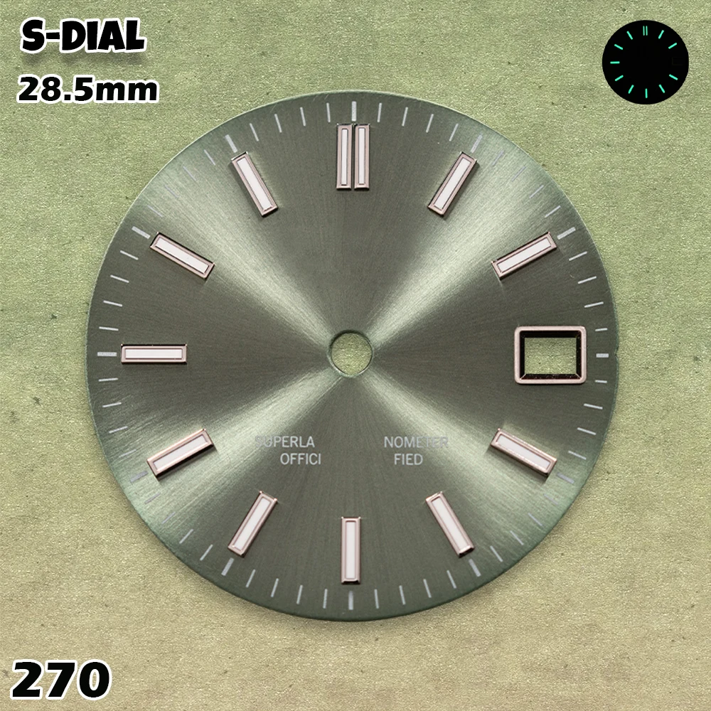 NG S Logo 28.5mm Sunray NH35/NH36/4R/7S Movements Green Luminous Watches for men Watch Modification Accessories repair tools