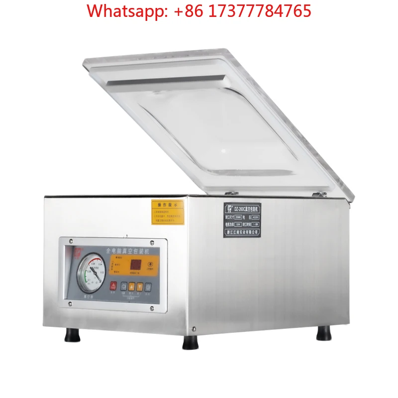 DZ-260C Electric Industrial  Meat Fruit Vegetable Paper Packaging Material Sealer Vacuum Packing Machines For Food