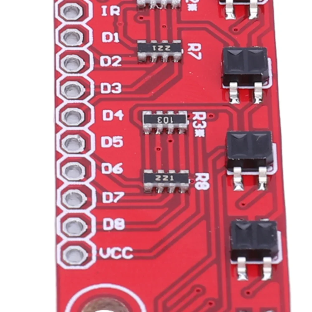 10-1PCS 3.3V-5V Line Follower Infrared Detection Sensor 8 Channel 8Bit Detector Hunt Board PCB Infrared Detection Module Board