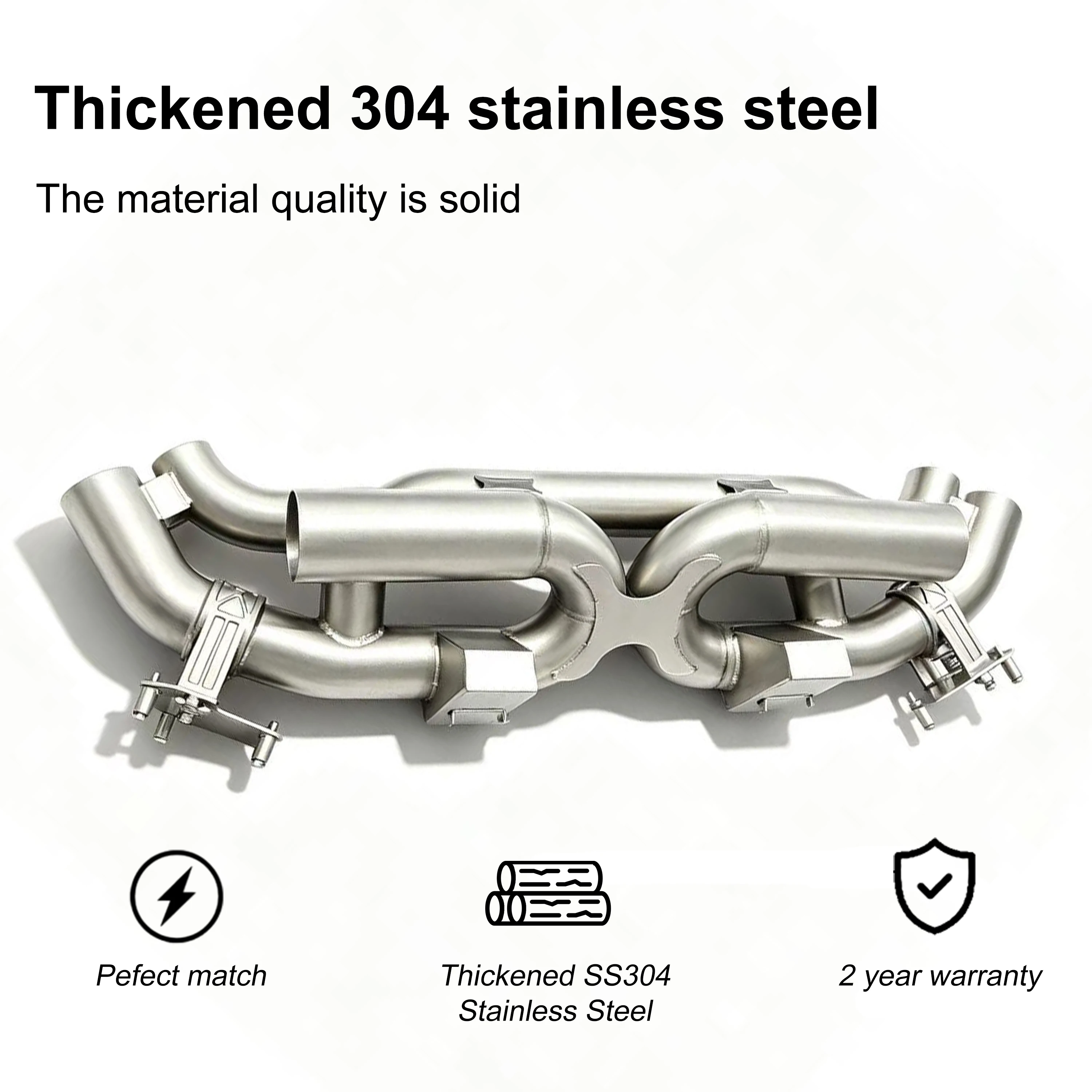 Hochleistungs-Auspuffrohr für Porsche 911 992 3.0t Auspuff Catback mit Ventil Edelstahl 304 Ventil-Auspuffanlage – Detail 7