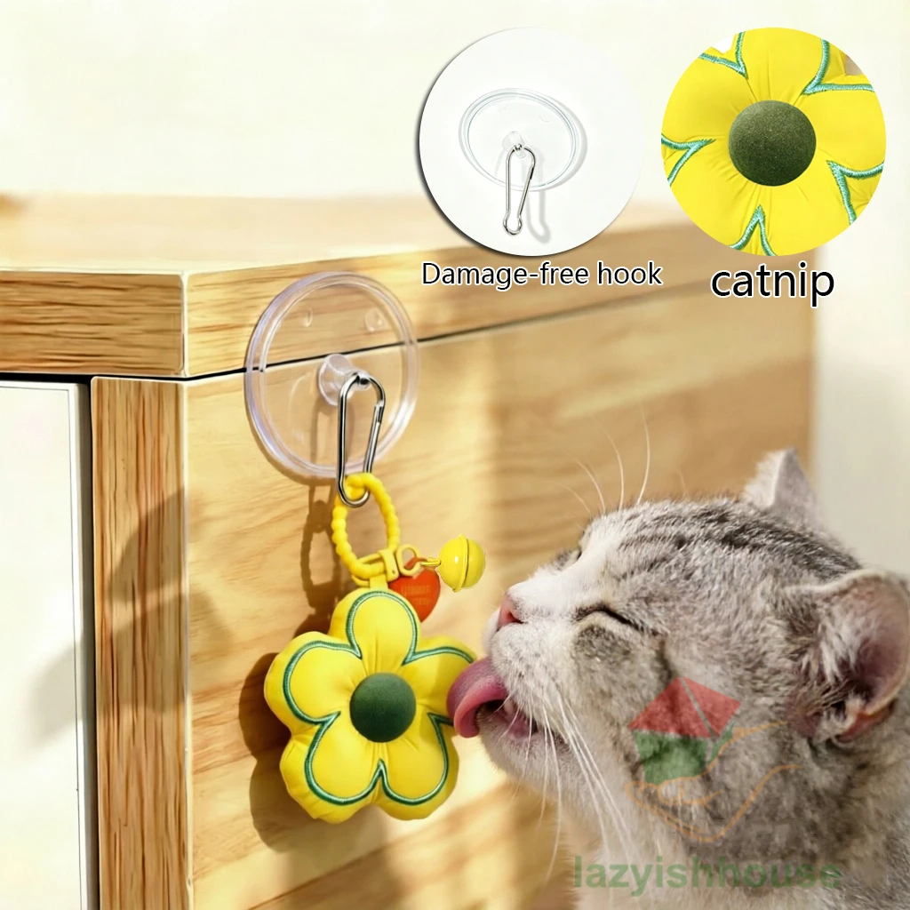 Natural Catnip Healthy Pet Cat Toy Wall Stick-on Ball Cats Teeth Cleaning Catnip Ball Toys Cat Snacks Kitten Cat Catnip Toy