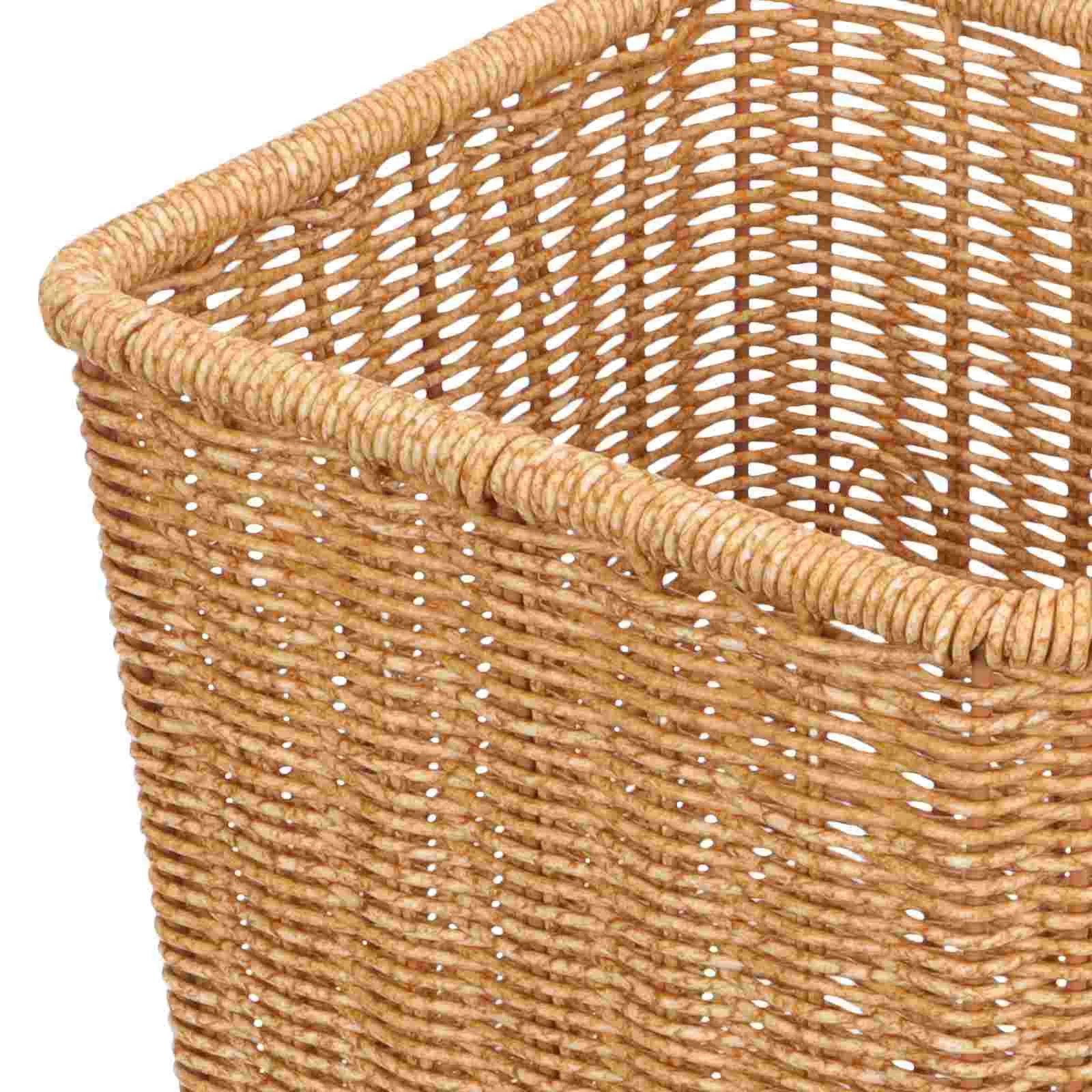 Reusable Basket Pastoral Style Versatile Trash Weave Sundries Pp Woven Waste Economic