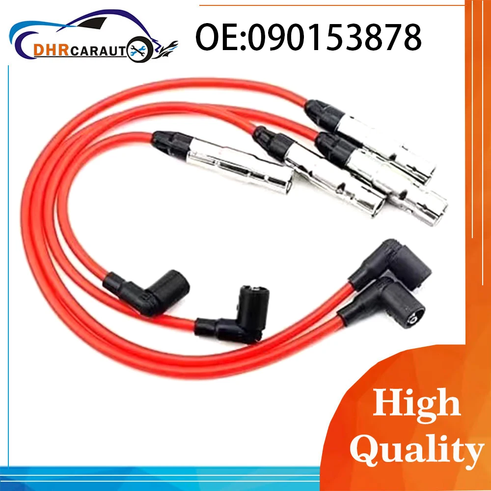 090153878  09015 3878 Spark Plug Ignition Wire Set for Volkswagen Beetle Pola Golf Jetta 2.0L High Tension Line