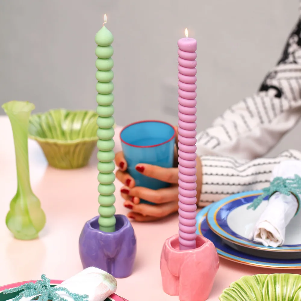 Boowan Nicole Long Spiral Silicone Candle Mold Handmade Scented Candle Mould Home Decoration Tools