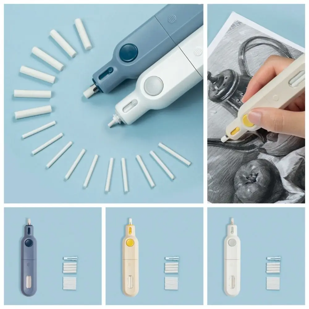 Less Rubber Debris Electric Eraser with Refills Core Replacement Leave No Mark Pencil Wiping Eraser‘ Labor-saving Traceless