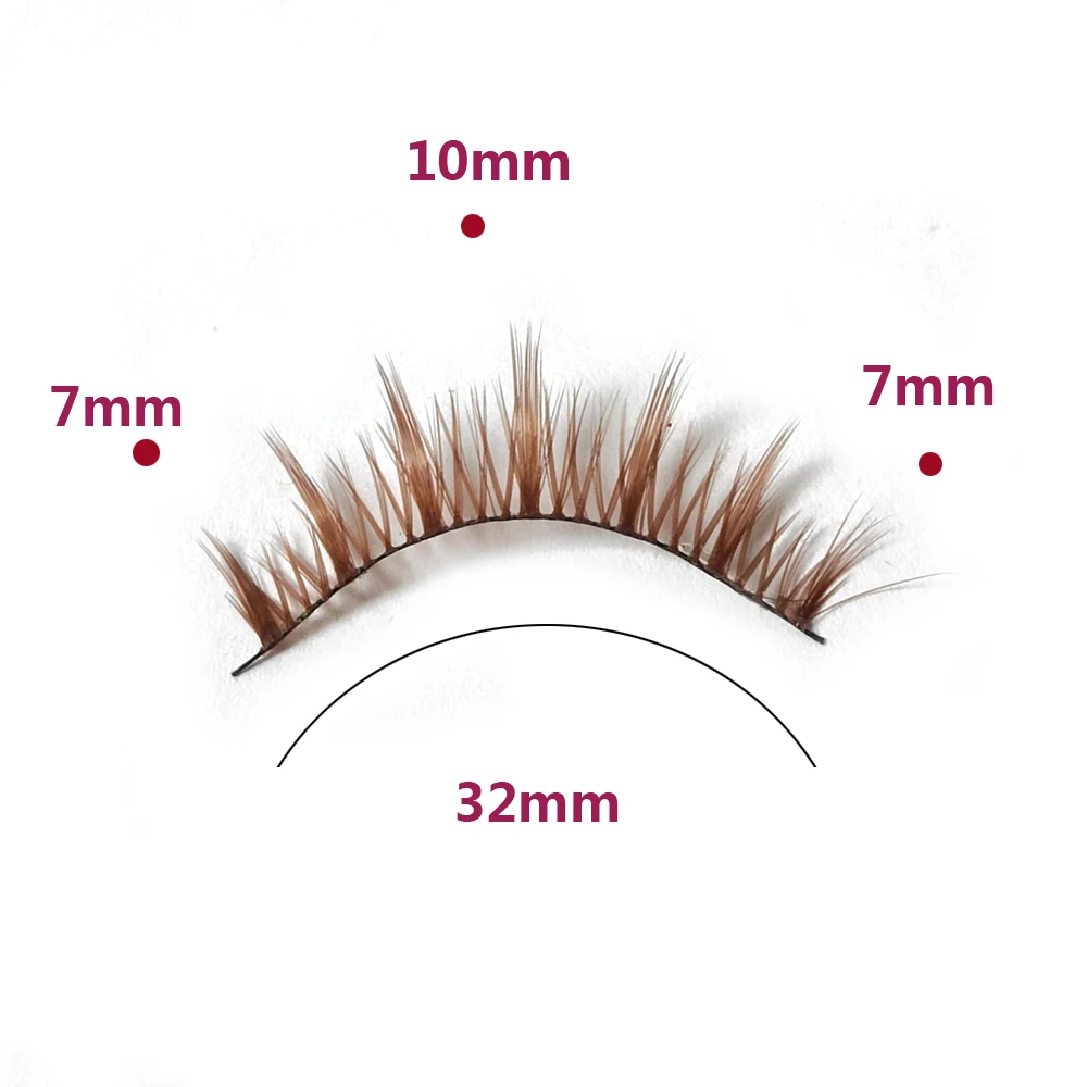 Colori marroni Natural Thick look Fairy ciglia finte ciglia fatte a mano Extension rejuuble Japanese Cosplay Anime Eyelash