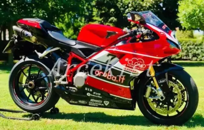 4Gifts New ABS Motorcycle Whole Fairings Kit Fit For Ducati 848 1098 1198 Bodywork Set Custom Red White