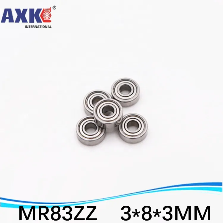 AXK (1pcs) Double Shielded Miniature Deep Groove Ball Bearings MR83ZZ 3*8*3 mm high quality ABEC-3 Z2