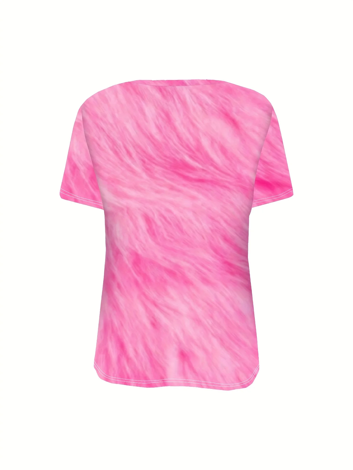 Women's Tee - Fuzzy Texture Pattern Graphic, Bold Vibrant Print Design for Casual Daily Wear