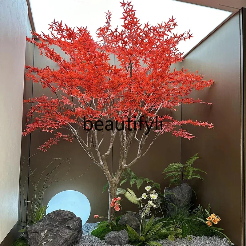 

Simulation red maple withered landscape decorative ornament