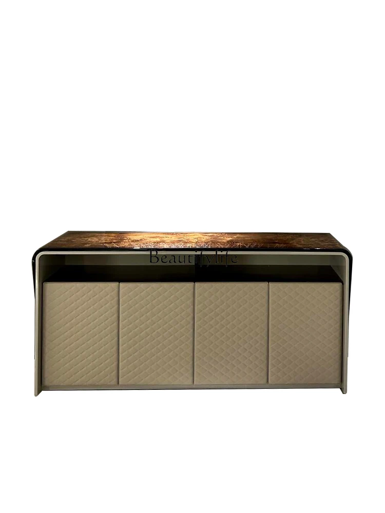 

Side cabinet art light luxury luxury luxury house solid wood entrance cabinet high-end furniture customization