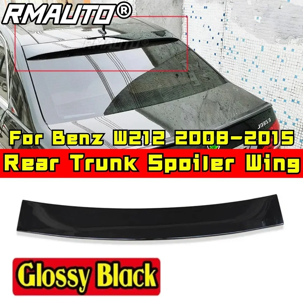 Car Rear Trunk Spoiler Body Kit Car Rear Spoiler Wing For Mercedes Benz E Class W212 E180 E200 E260 Sedan 2008-2015 Body Kit
