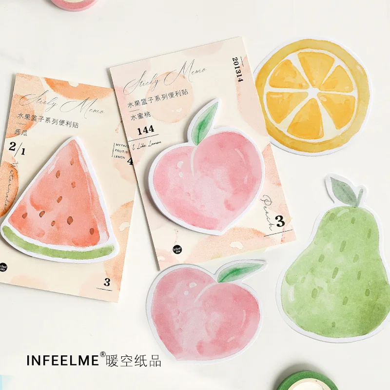 

30 pcs Kawaii Fruit Theme sticky notes Message Memo Note Sticker Sticky Notes memo pad to do list School office supplies