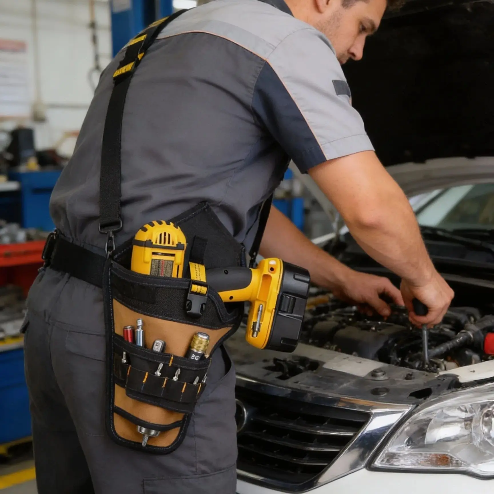 

Многофункциональная водонепроницаемая кобура для дрели, поясная сумка для инструментов, кобура для электроинструмента, кобура для аккумуляторной дрели для гаечного ключа, молотка, отвертки