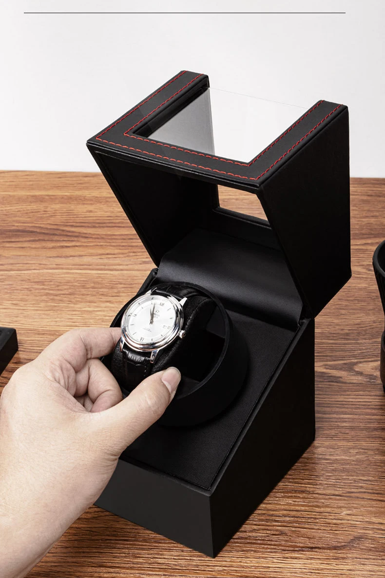 CCZIDONGH Automatic Watch Winder With Quiet Japanese Motor USB Cable Powered,Leather Exterior And Soft Flexible Pillow