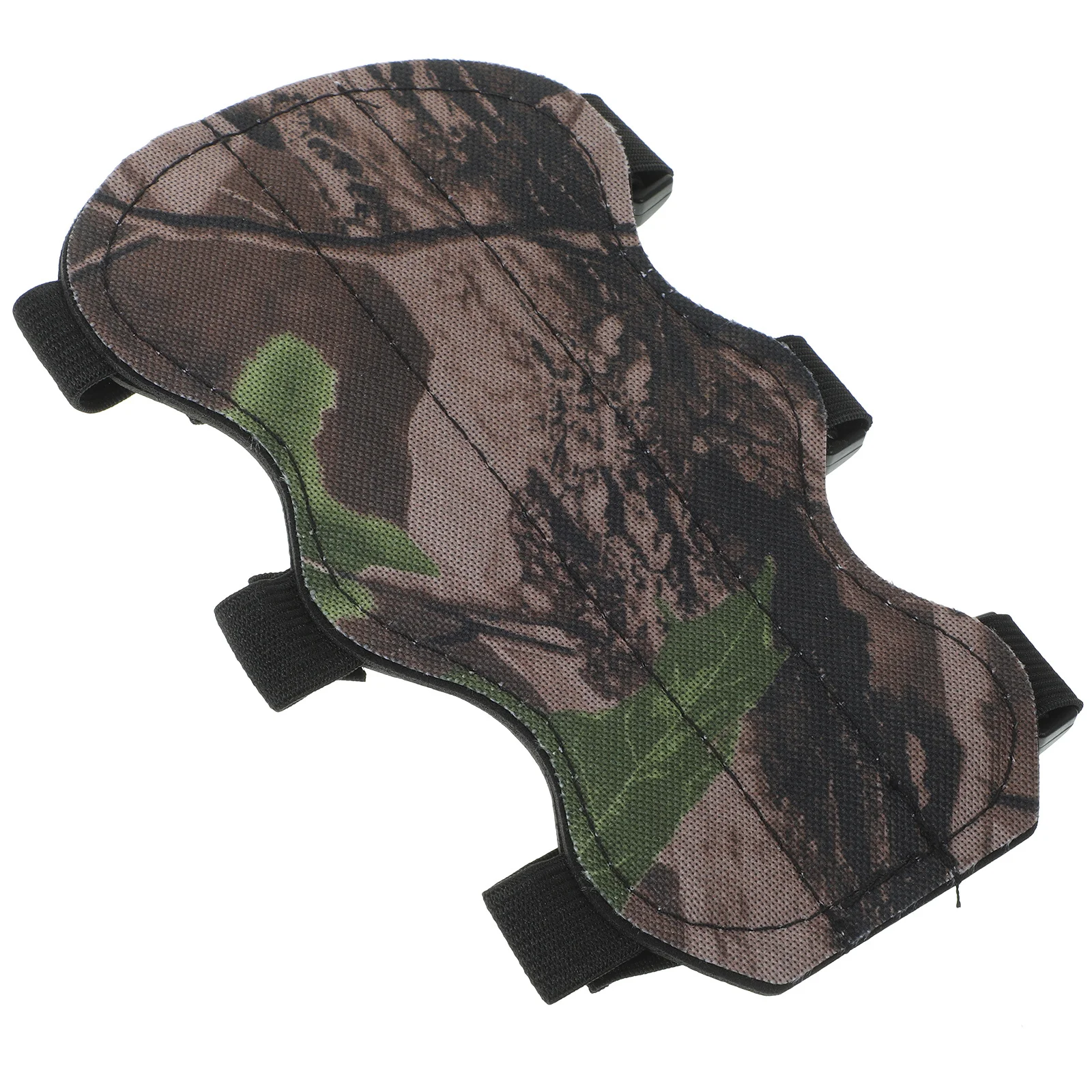 Protector de brazo de tiro con arco de 3 correas de lona de camuflaje, funda protectora ligera de PU para antebrazo, accesorio de caza y tiro